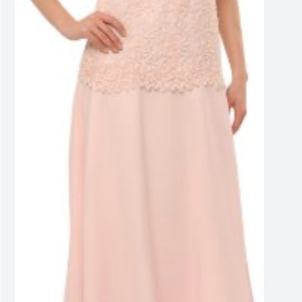 🔥🔥 Elegant Light Pink Lace Mother’s Dress